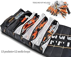 Men's tool roll, Tool roll up bag, Roll up tool