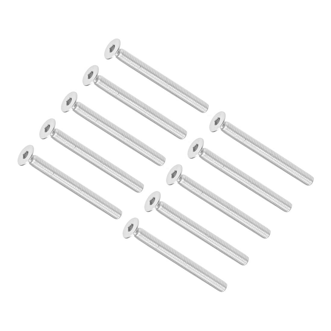 MACHSWON M4 x 40mm Metric Hex Socket Cap Screws 304 Stainless Steel Flat Head Bolts Fully Threaded Machine Screws 30Pcs โ image 1