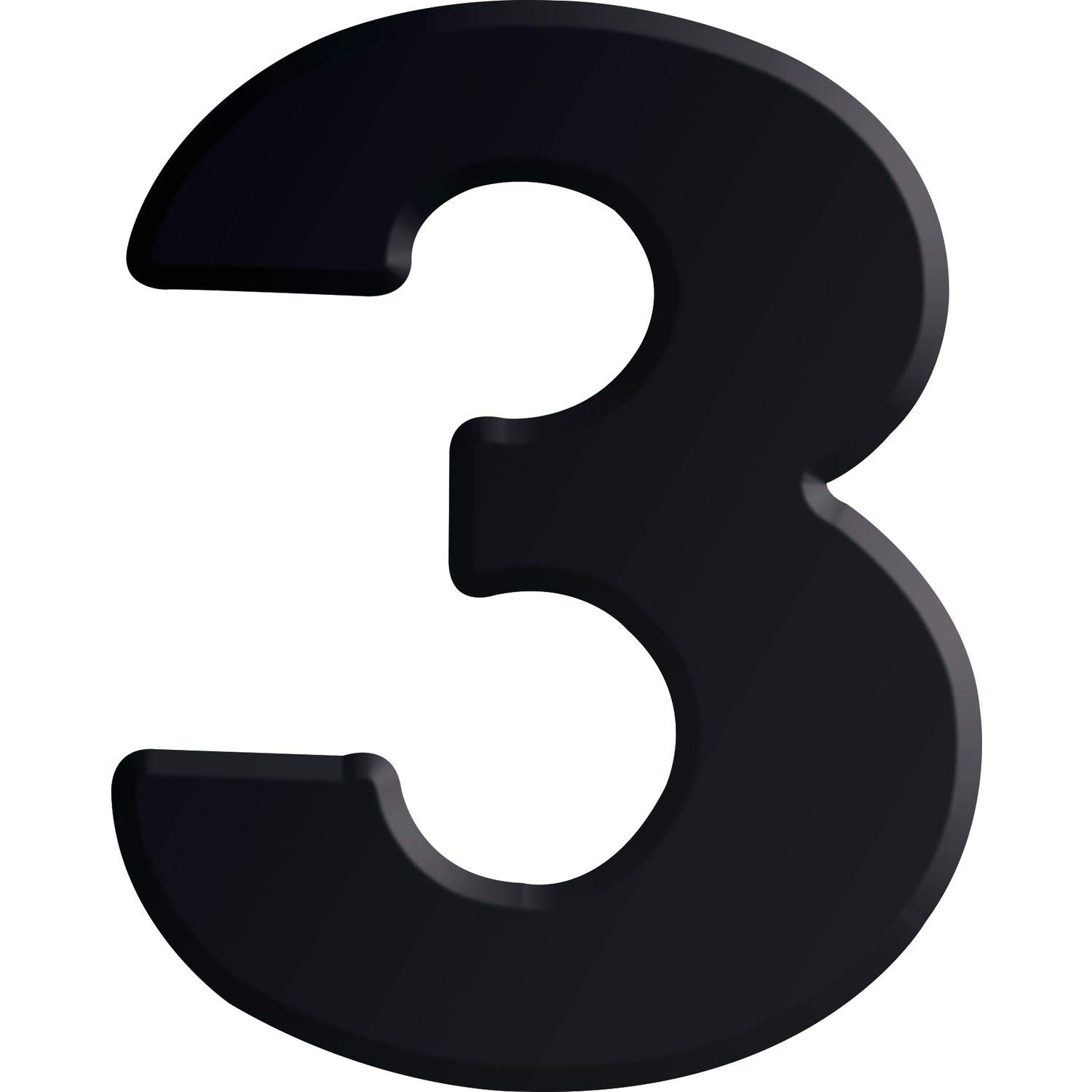 Kirsten 3 30MM Schwarz Ziffer 30 mm House Number, Black, one Size
