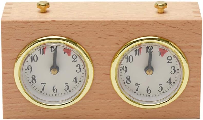 Photo 1 of Chess Timer, Professional Analogue Count Up/Count Down Timer for Chess & Go – No Battery Required (Wood)