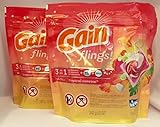 Gain Flings Tropical Sunrise 2 Pack - 3-in-1 Detergent Oxi-Boost Febreze