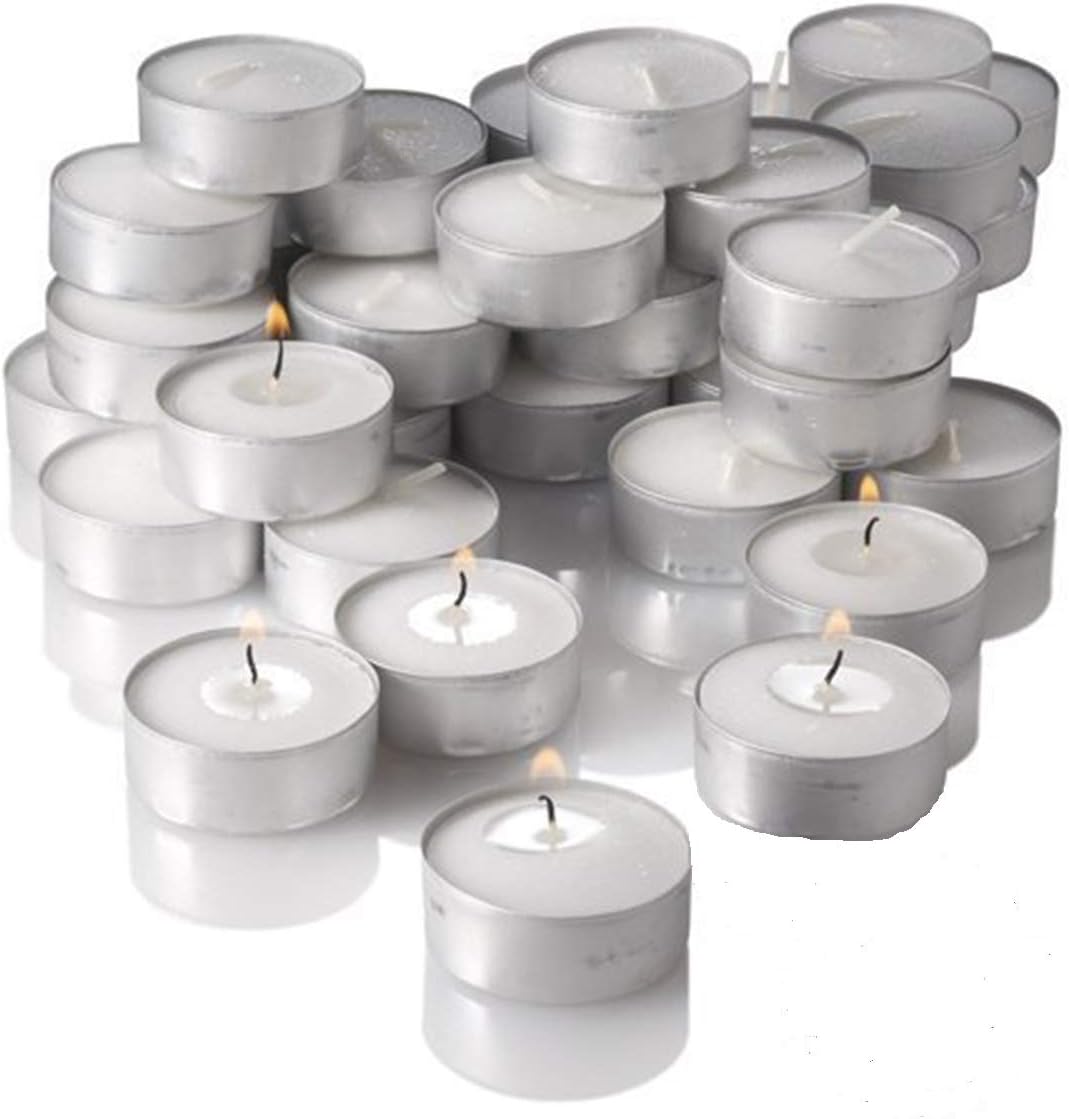 Mayassar Paraffin wax Tealight Candle, Pack of 50