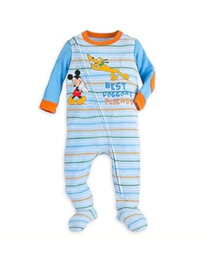 Store Mickey Mouse and Pluto Long Sleeves Stretchie Sleeper for Baby Boys