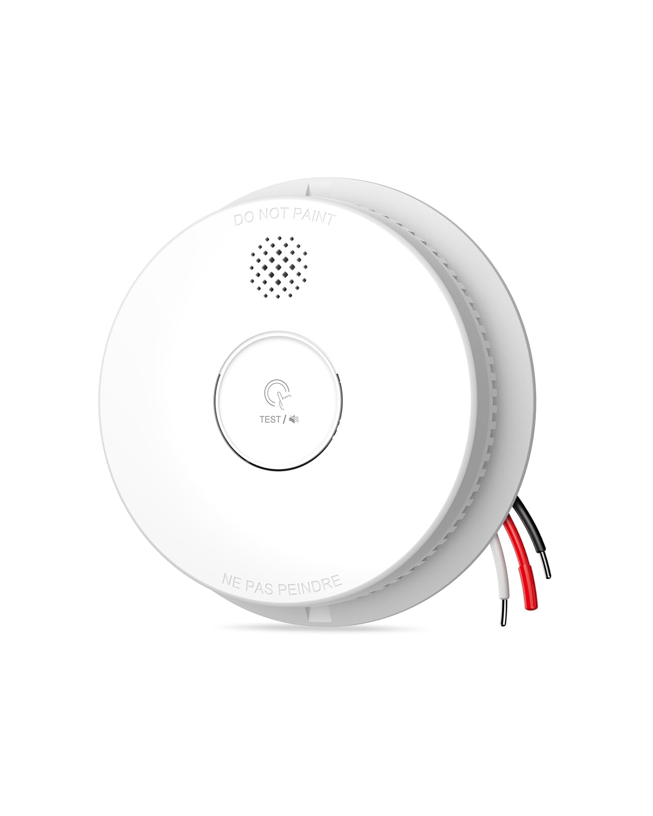 Photo 1 of Ecoey Hardwired Smoke Detector Interconnectable UP to 12 Units, Smoke Detector 10 Year with Replaceable 9V Backup Battery, Fire Alarms Smoke Detectors with Photoelectric Sensor, 1 Pack