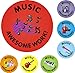 175 Music Awesome Work Reward Praise Stickers