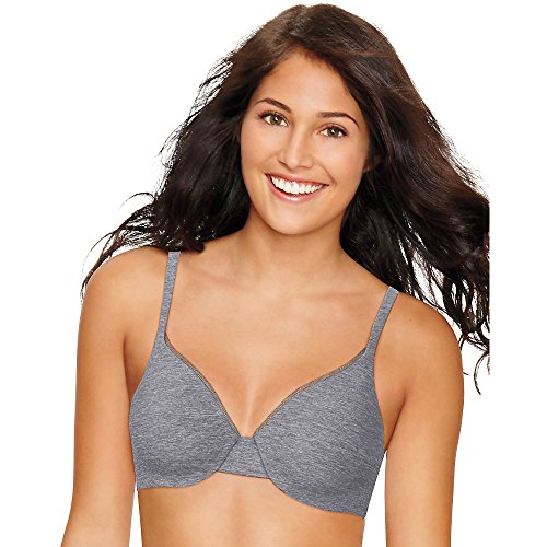 Hanes Ultimate ComfortBlend T-Shirt Underwire Bra_Silver Shadow Heather_36C