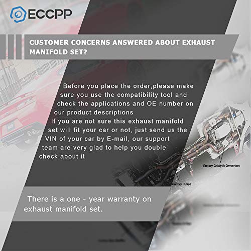 Exhaust Manifold Set Stainless Steel Front Rear ECCPP Automotive Replacement Exhaust Manifolds pipe Fit for Wrangler Grand Cherokee 4.0L