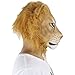 Novelty Latex Rubber Creepy Angry Leopard Mask Halloween Party Costume Decorations Brown