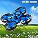 Hobbylane Mini Drone for Kids, Headless Mode Nano Drone 2.4Ghz 6-Axis Gyro with 3D Flips and LED Lights RC Quadcopter, Small Pocket Drone Gifts for Adults & Beginners (Blue)