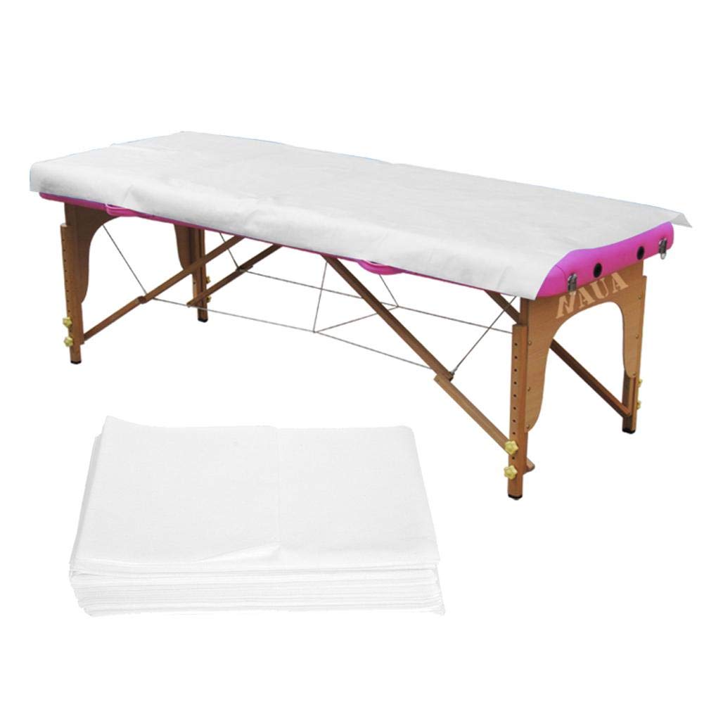 10pcs Massage Couch Cover for Salon Non-woven Disposable Bed Sheet Waterproof Spa Massage Mattress Cover Protector (White)