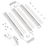 EShine White Finish 3 12 Inch Panels LED Under Cabinet Lighting, with IR Sensor! Hand Wave Activated - Bright, Strong and Stable - Easy to Install, Screw and 3M Sticker Options Included, Warm White