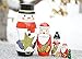 WOVTE Cutie Lovely White Snowman Santa Claus Christmas Tree Nesting Dolls Matryoshka Madness Russian Doll Popular Handmade Kids Girl Gifts Toy Set of 5