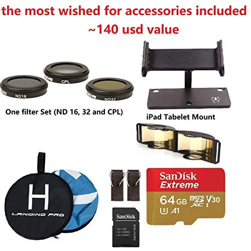 DJI Mavic 2 Zoom Fly More Combo Deluxe Bundle, 3 Batteries, Charging Hub, Extra Landing Pad and Extreme microSDXC Card