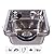 Stainless Steel Brushed Shampoo Bowl Salon Sink for Barber or Beauty Salon TLC-1167