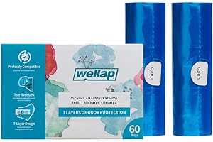 Cat Litter Disposal System,Compatible with Litter Genie Easy Roll Pail, refill with 60 bags (60 Bags)