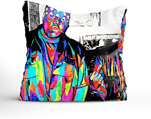 Otkftk Tupac X Biggie Throw Pillow Case Farmhouse Decorative Cushion Cover 18" X 18"（IN）