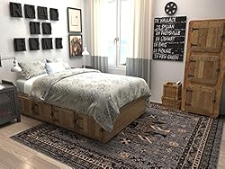 Unique Loom Taftan Collection Border Geometric