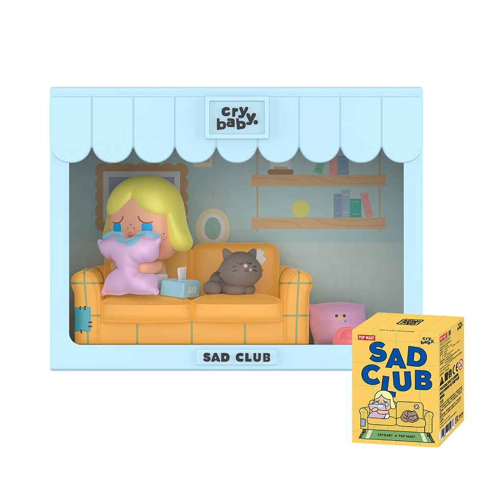POP MART CRYBABY Sad Club Series Scene Sets 1Box 2.5 inches Articulated Character Premium Design gifts for women Fan-Favorite blind box Collectible Toy Art Toy Action Figure — image 1