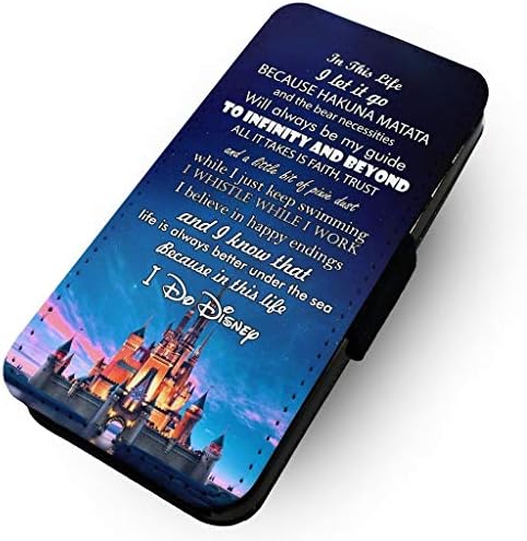 iPhone XS In This Life, I Do Disney | Printed Art Faux Leather Flip Phone Case Cover