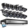 ZOSI 16CH 1080P Security Camera System with 2TB Hard Drive,H.265+ 16Channel 1080P HD-TVI DVR with 12PCS 1080P Outdoor…