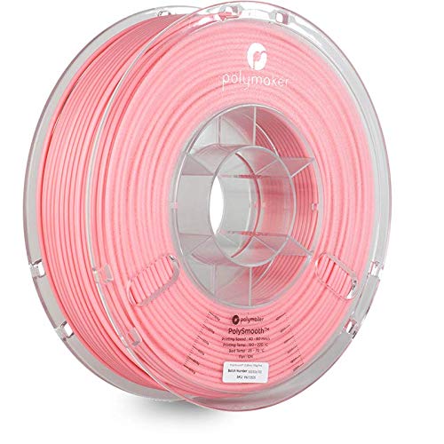 Polymaker PolySmooth PVB Filament 2.85mm 3D Printer Filament Pink 750g Spool - Print Like PLA Filament 2.85 Easy Smoothable Post Process with IPA Alcohol Smooth Finish Work with Polysher Polymaker