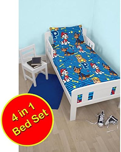 Paw Patrol Heroes 4 in 1 Junior Bedding Bundle Set (Duvet, Pillow and Covers)
