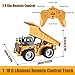 Yuboa Remote Control Truck RC Dump Trucks Toy,Remote Control Dump Truck Diecast 1:18 6CH Alloy Construction Vehicle RC Truck Xmas Gift for Kid Boys Yellow