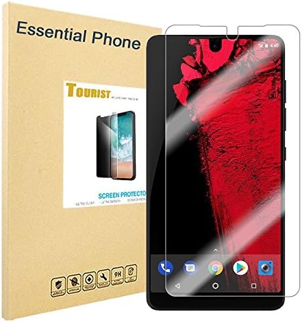 [3 Pack] Essential Phone Screen Protector, Premium High Definition Tempered Glass Screen Protector [0.3mm] [9H Hardness] [Crystal Clear] [Anti-Bubble] for Essential Phone PH-1