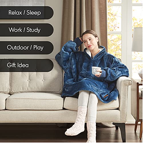 DEGREES OF COMFORT Original Sherpa Wearable Blanket Hoodie, Oversized