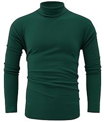 jonivey Mens Basic Turtleneck Long Sleeve