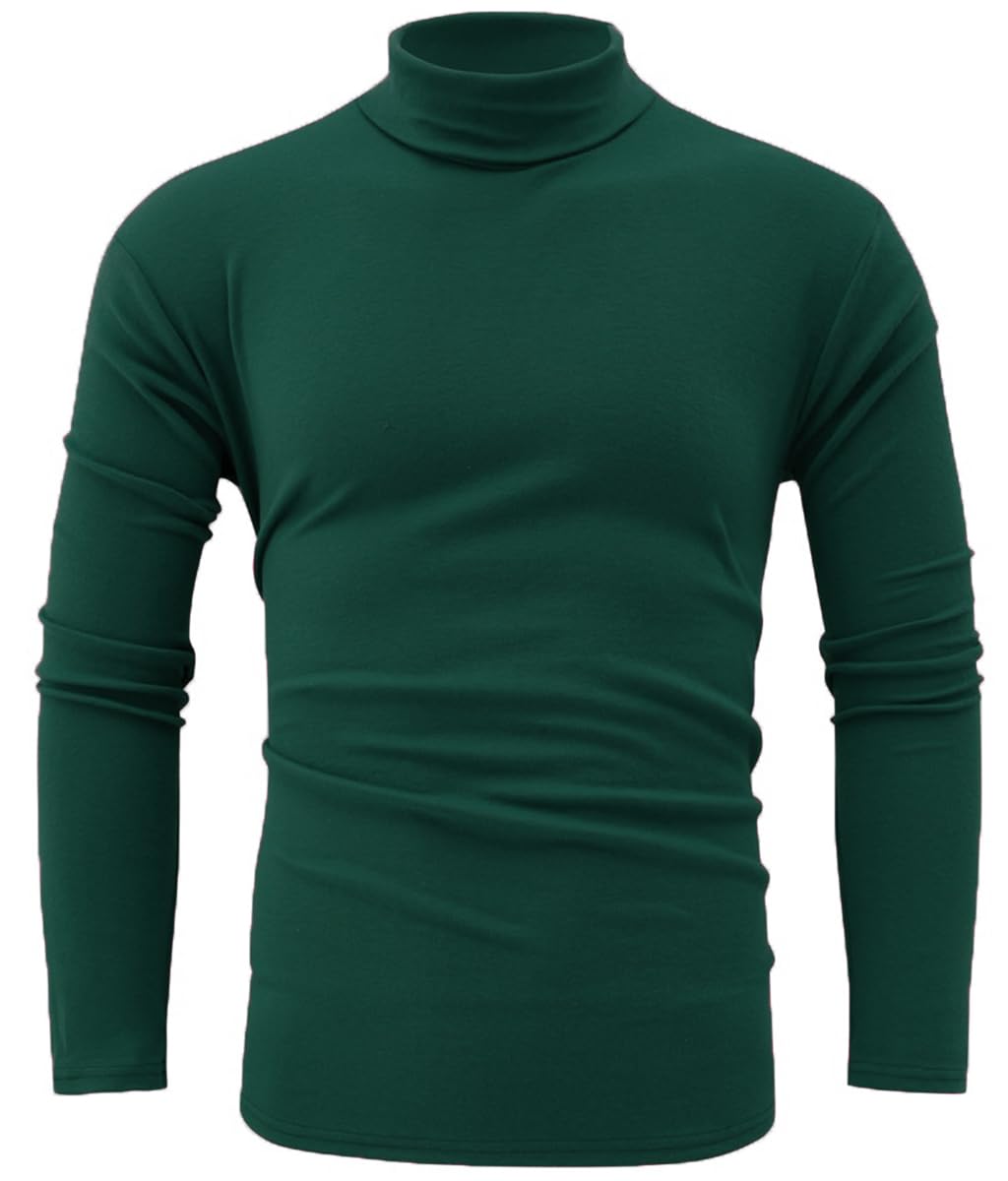 jonivey Mens Basic Turtleneck Long Sleeve