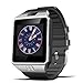 HAMSWAN Bluetooth 3.0 1.56 Inch SIM Card Digital Android Smartwatch Men Women Sport Wristwatch for HTC/Sony/Samsung/LG/Moto Smart Phone (Silver)