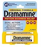 Dramamine Motion Sickness Relief, Original Formula, Tablets 12 ea by Dramamine