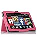 MoKo Case for Fire HD 7 2014 - Slim Folding Cover with Auto Wake / Sleep for Amazon Kindle Fire HD 7 Inch 4th Generation Tablet (Not Fits HD 7 2015), MAGENTA