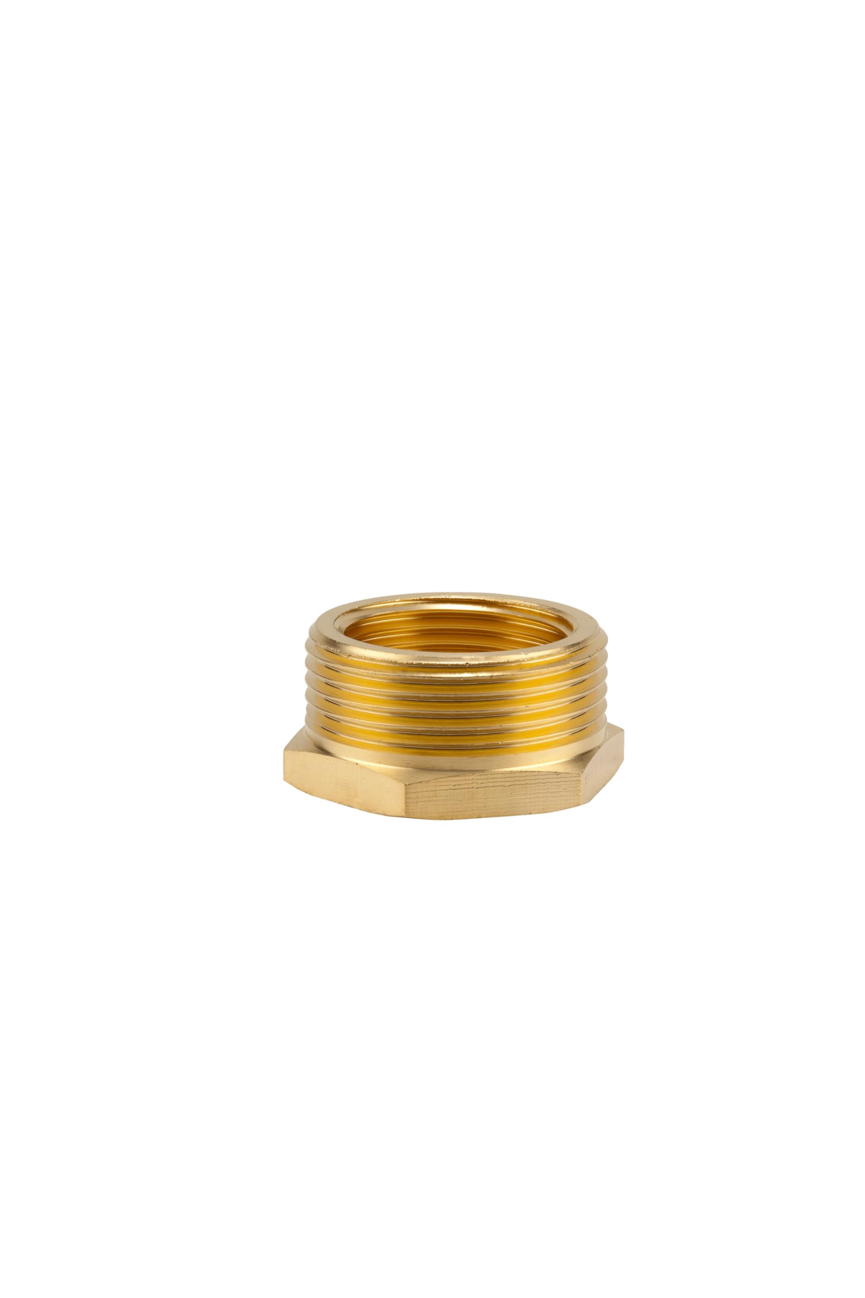 GARDENA Brass Reducer: Brass connecting Piece to The Pipe Connection with a quick coupling, 42 mm (1 1/4 ") - AG / 33.3 mm (G 1") - IG (7272-20)
