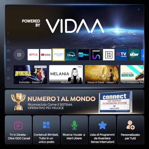 4K Projector 【1400 ANSI/Vidaa System】Dolby Audio Projector Auto Focus and Keystone Video Projector Bluetooth 5.4 Two-way Projector with AirPlay TOPTRO A2 TV Projectors for HDMI/Home Cinema/Outdoor