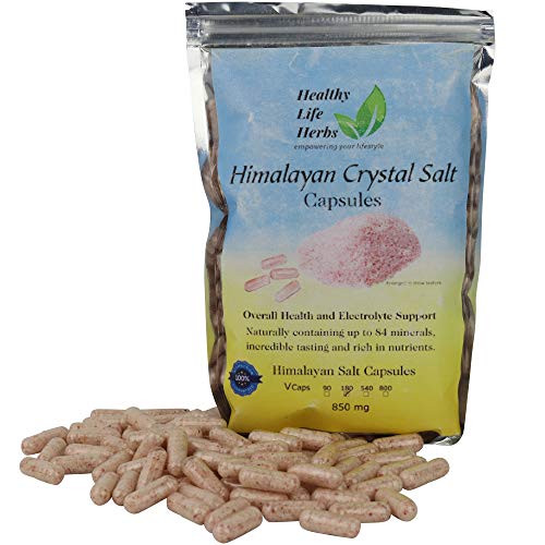 Pink Himalayan Salt Capsules 180 Caps (850 mg) Blood / Heart Support Energy