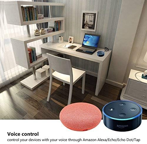 Enchufe Inteligente Alexa BOMCHIN Smart Enchufe Wifi Compatible con Alexa Echo Google Home e IFTTT Enchufe 2