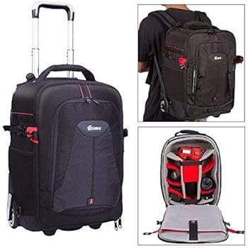 G Raphy Convertible Rolling Camera Backpack Large With Wheels For Dslr Cameras