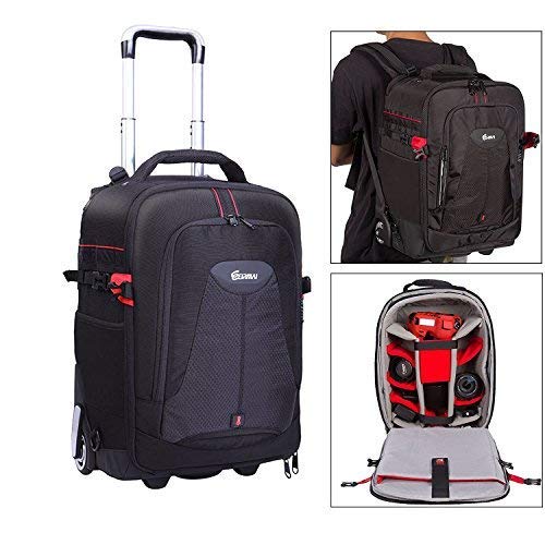 G-raphy Convertible Rolling Camera Backpack Large with Wheels for DSLR Cameras
