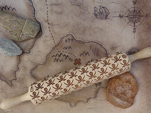 PIRATES pattern rolling pins and cookie cutter