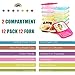 Meal Prep Containers 2 Compartment Lunch Boxes Food Storage Container with Lids,BPA Free Plastic Bento Box Set of 12,Portion Control Divided Cover,Reusable,Microwave Dishwasher Freezer Safe