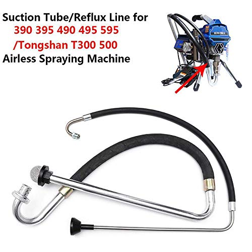 Alexsix Suction Tube Reflux Line Airless Paint Sprayer Accessories for Graco 390 395 490 Tongshan T300 500 - Thumbnail 2