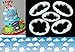 LOKMAN Set of 5 Fluffy Fondant Cloud Cutter, Gum Paste Cutter,Cookie Cake Mold Fondant Cutter, Sugar Craft, Fondant Decorating Tools (Cloud)
