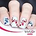 Whats Up Nails - Christmas Nail Vinyl Stencils 4 pack (Snowfall, Confetti, Evergreen, Mittens) for Nail Art Design