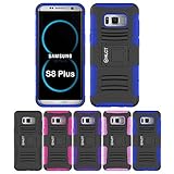 Galaxy S8 Case, HLCT Rugged Shock Proof Dual-Layer PC and Soft Silicone Case With Built-In Kickstand for Samsung Galaxy S8 (2017) (Blue)