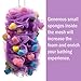 Bath Blossom Back Scrubber Brush (2 Pack) Loofah with Small Sponge and Mesh - Long Handled Shower Body Brush For Men and Women