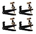 YMC 1 Set 4 pcs Full Size 4/4,3/4 Violin Fine Tuners String Adjusters Fine Tuners--Black