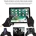 TRENDOUX Winter Touchscreen Driving Gloves - Thermal Liners, Elastic Cuffs - Soft Knit Material - Cold Weather - Black, XL