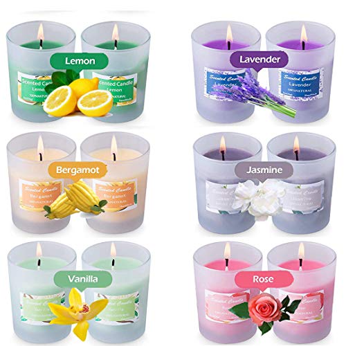 Macoya Scented Candles Gift Set, 12 Pack Aromatherapy Candles for Women